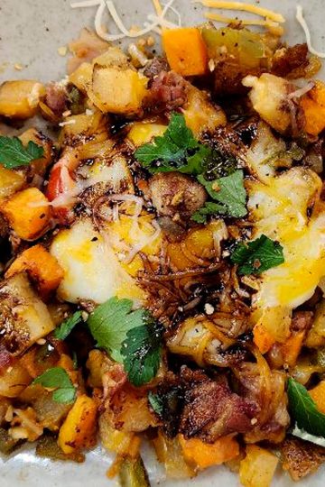 cast iron skillet hash