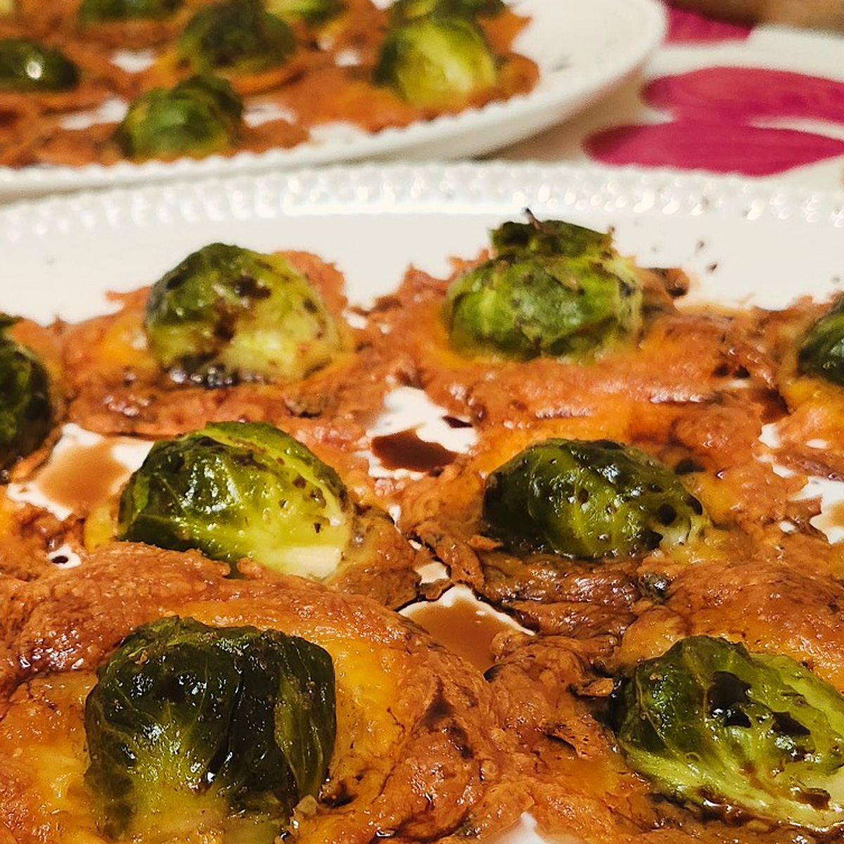 brussels sprouts cheese crisps