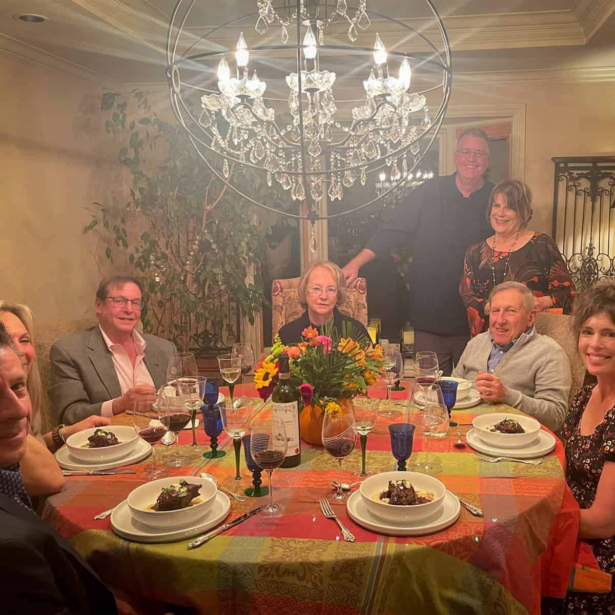 guests at the dinner table