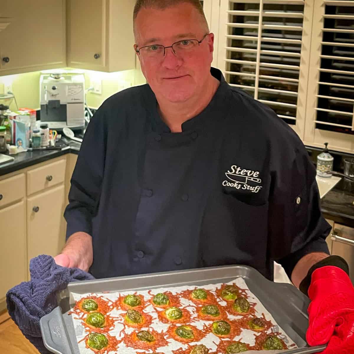 chef Steve with brussels sprouts