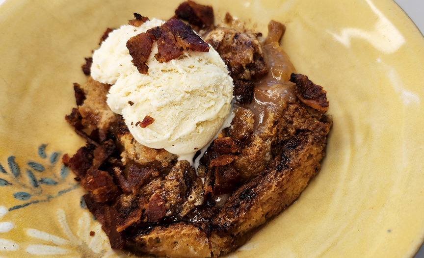 brown butter bourbon peach cobbler