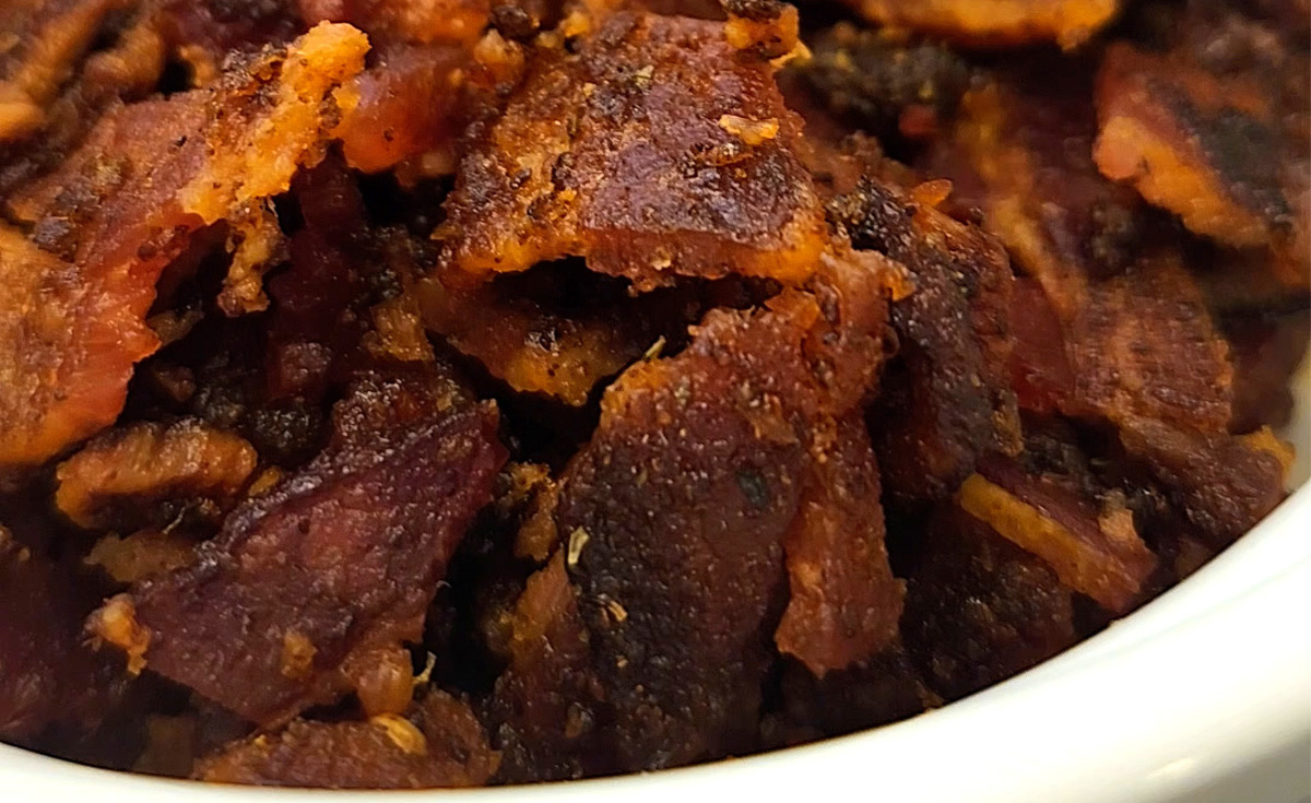 Cajun candied bacon finished