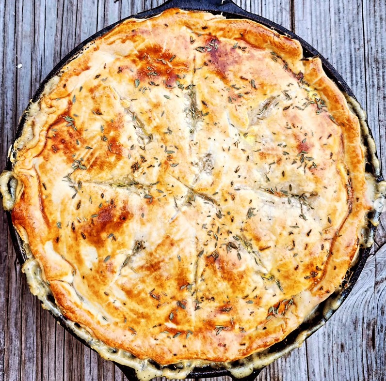 cast iron chicken pot pie