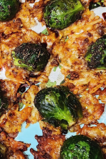 brussels sprouts cheese crisps