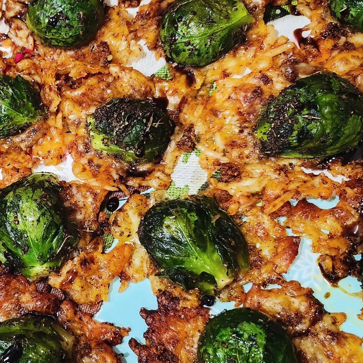 brussels sprouts cheese crisps