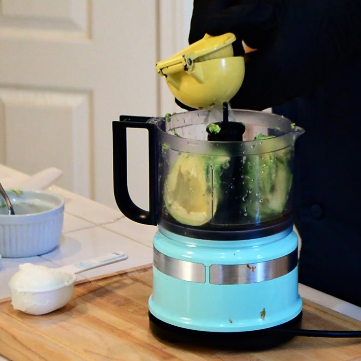 steve cooks stuff avocado crema vinaigrette coleslaw add lime